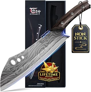SYOKAMI 10-Inch Butcher Knife with Herb Stripper