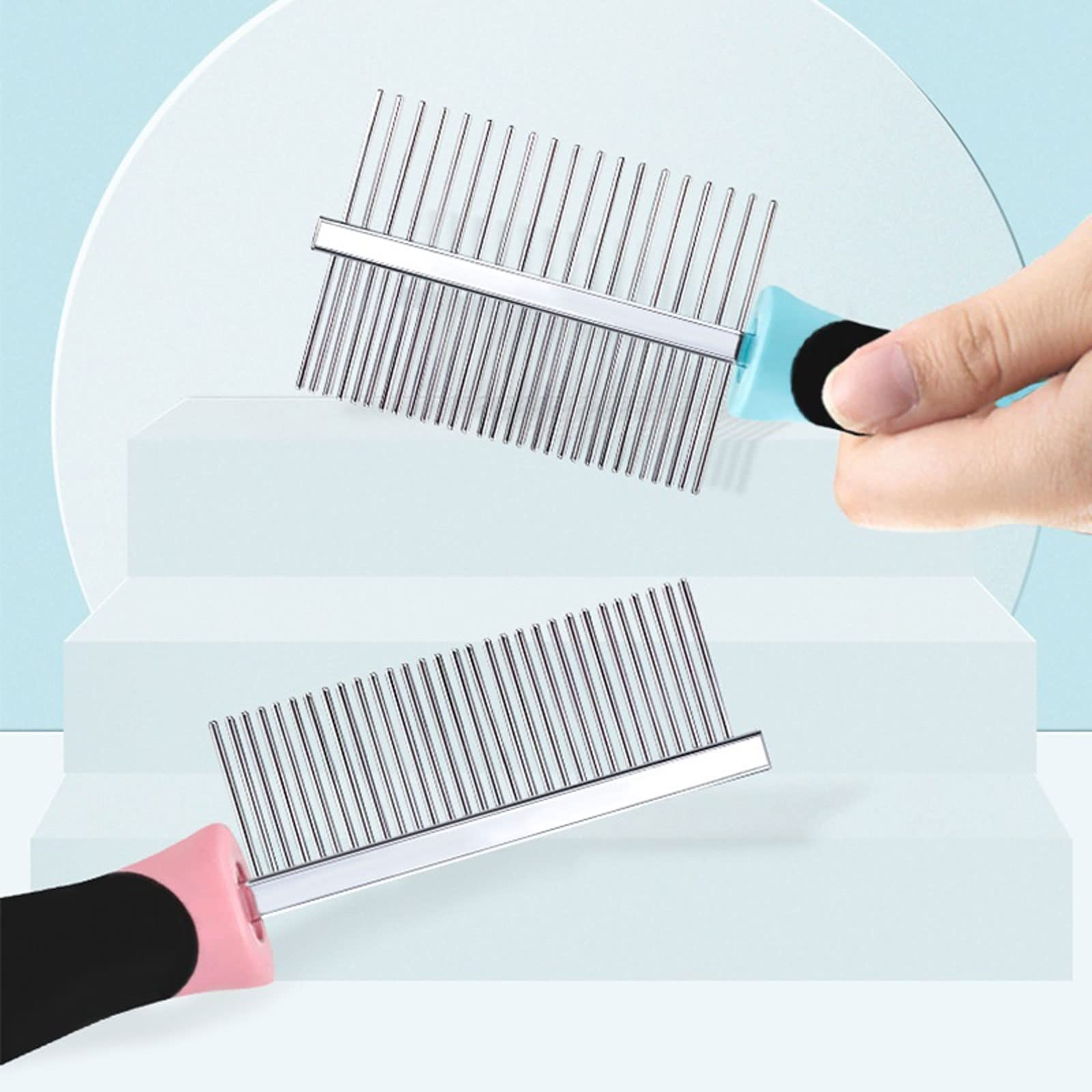 DieffematicSZ Peine Perra Cat cepillo para mascotas para mascotas para cachorro para perros pequeños perros para el cabello de doble cara mascotas de belleza herramienta para mascotas productos para m