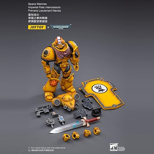 Miniatura 5 de Pipigirl JoyToy × Warhammer - Figuras de acción de soldado 118, kits de modelos militares de guerrero extremo militar de 4 pulgadas (puños