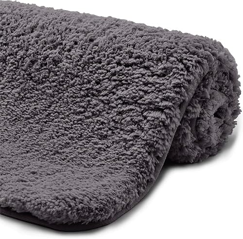 Gorilla Grip - Alfombra de baño, 36x24, absorbente, suave, gruesa, lavable a máquina, microfibra, se seca rápidamente, tapetes para baño, ducha,