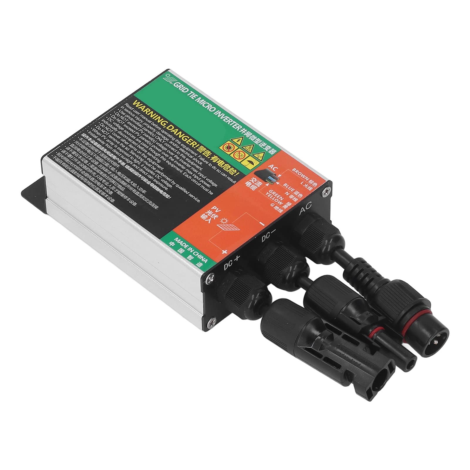 Grid Tie Micro Inverter, AC230V High Accuracy Kompakter Reiner Sinuswellen-Wechselrichter mit Kabel für Bürogeräte (260W)
