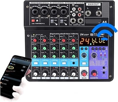DJ Controller Professional Portable Mixer Sound Mixing Console Computer Input 48V Power Number Live Broadcast for DJ Light Perlite Moving A8