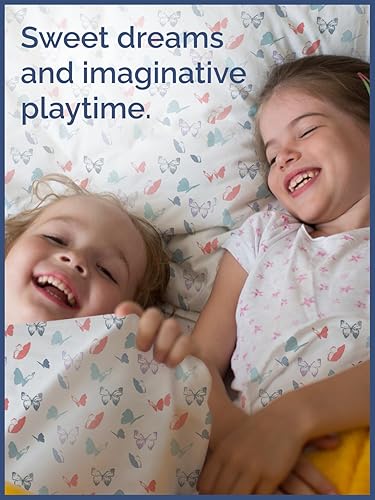 Miniatura 7 de CGK Linens - Juego de sábanas Queen, 4 piezas, niños, niñas, adolescentes, mariposas, esquinas de bolsillos profundos, transpirables, lavar a