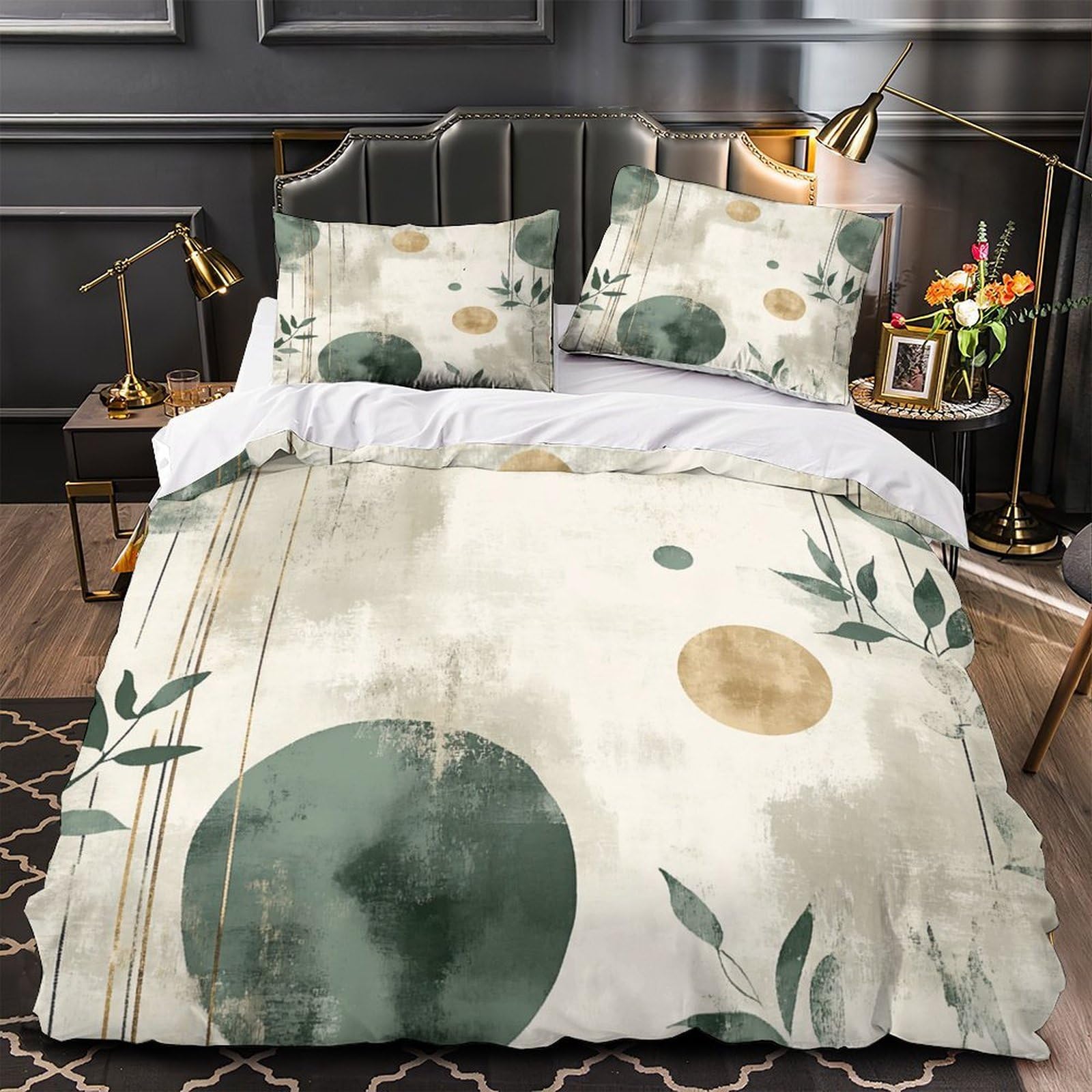 Housse de couette microfibre ultra douce et hypoallergénique avec fermeture éclair résistante