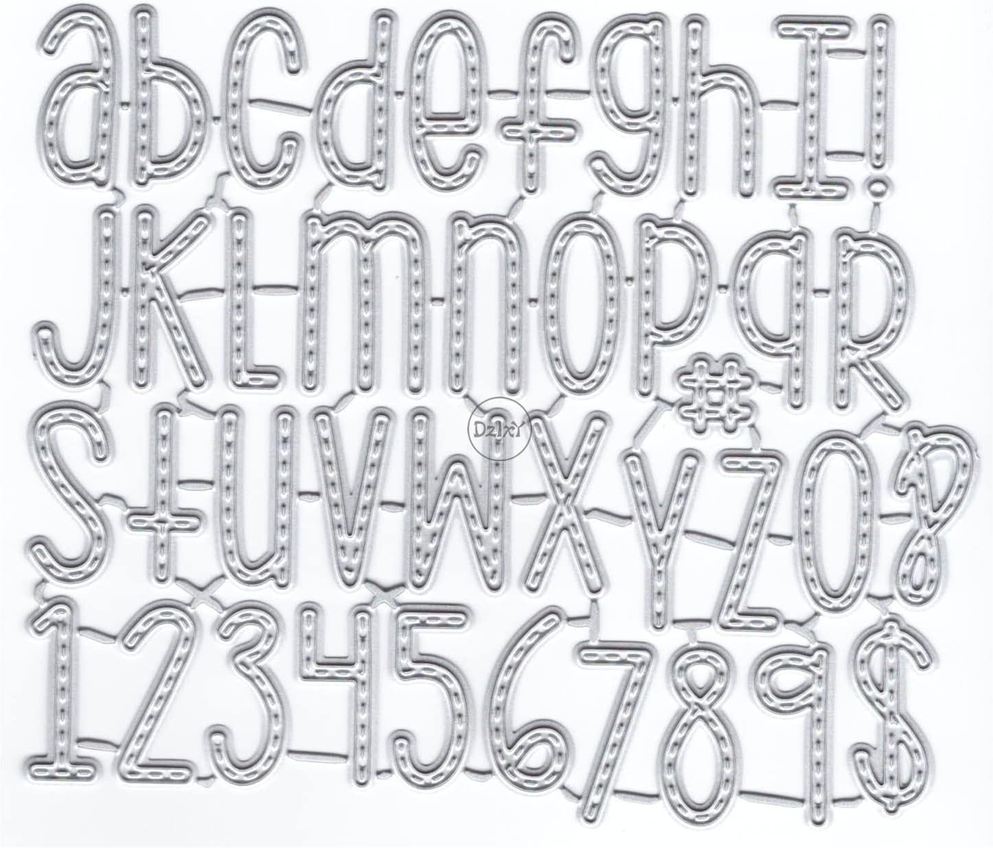 DzIxY Alphabets Numbers Metal Cutting Dies for Clear Stamps and Metal Cutting Dies Sets for Card Making Scrapbooking Paper Supplies Seals Storage Pockets