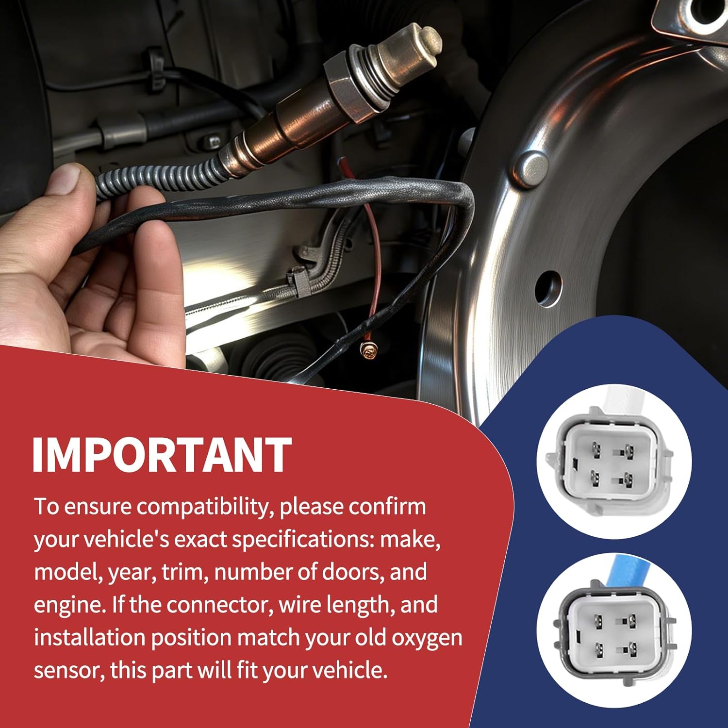 A-PEXNOVA 2PCS O2 Oxygen Sensor Upstream Downstream Compatible with Nissan Rogue 2008 2009 2010 2011 2012 2013, for Nissan Altima 2007 2008 2009 2010 2011 2012 2013 2.5L L4