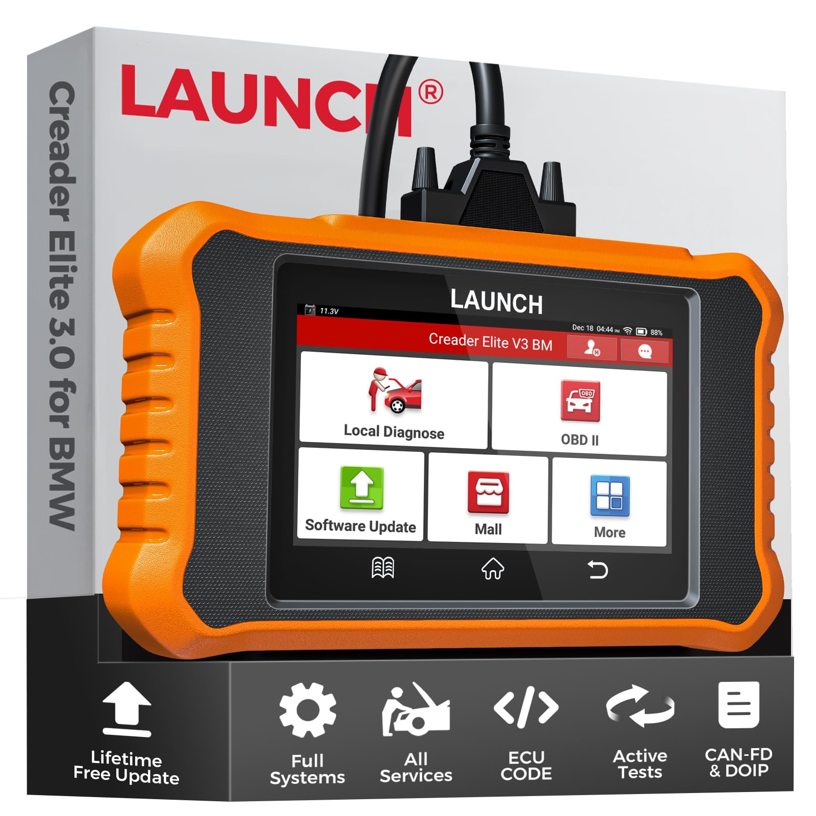 /MINI専用診断機　launch CRE Amazon.co.jp: LAUNCH Creader Elite V3.0 BMW OBD2スキャナー用 フル