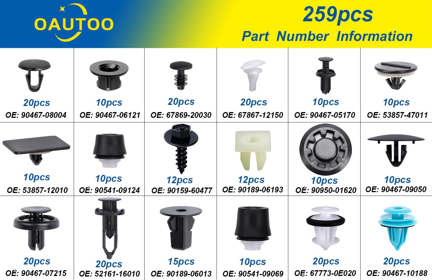 Car Styling 50pcs Car Bumper Door Trim Fender 8mm Hole Plastic Push In Rivets Fa - Foto 9