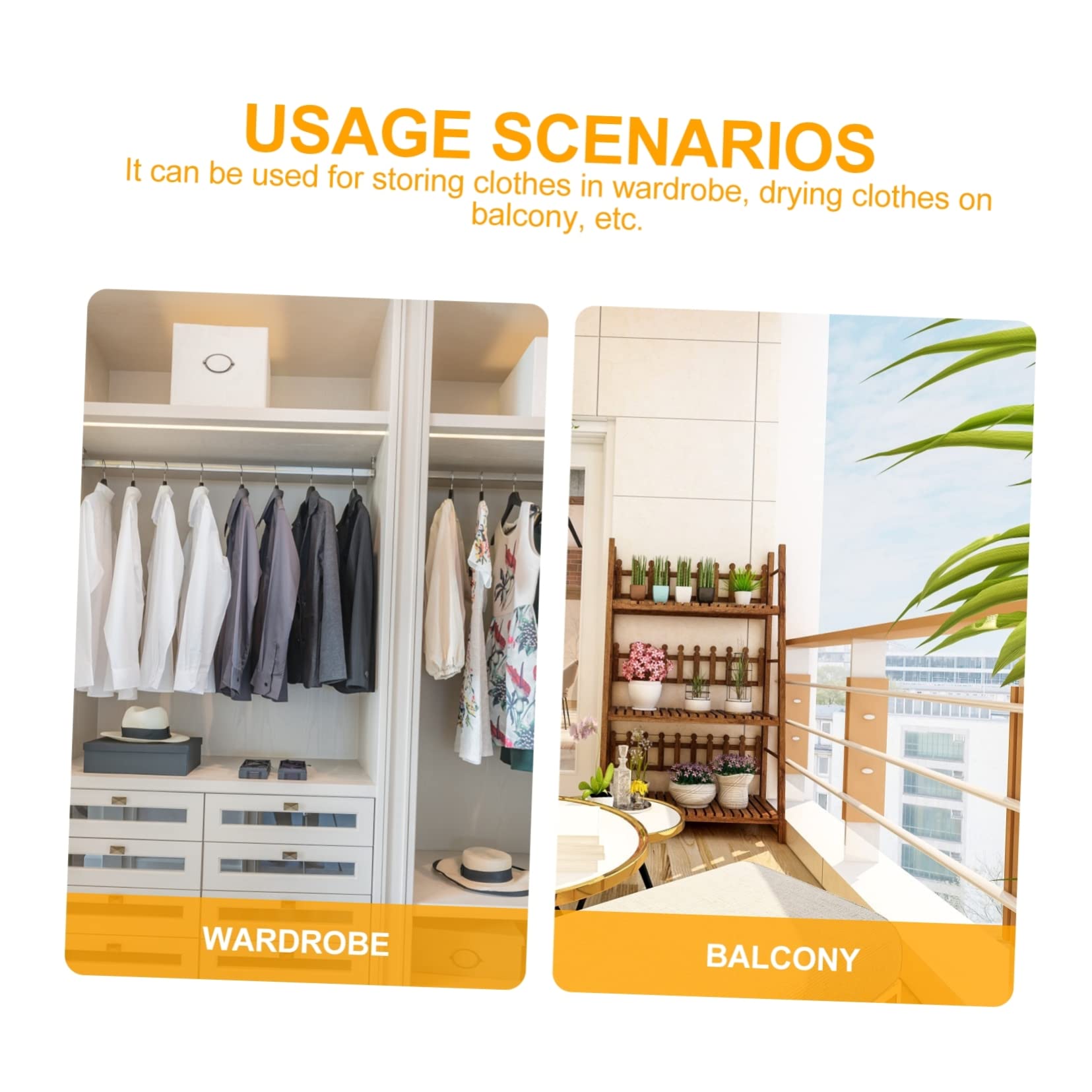 Lot De 2 Supports De Tringle De Placard Robustes En Acier Inoxydable En Forme De U Avec Vis Pour Tringle De Rideau De Douche, Armoire, Armoire (32 Mm, Blanc