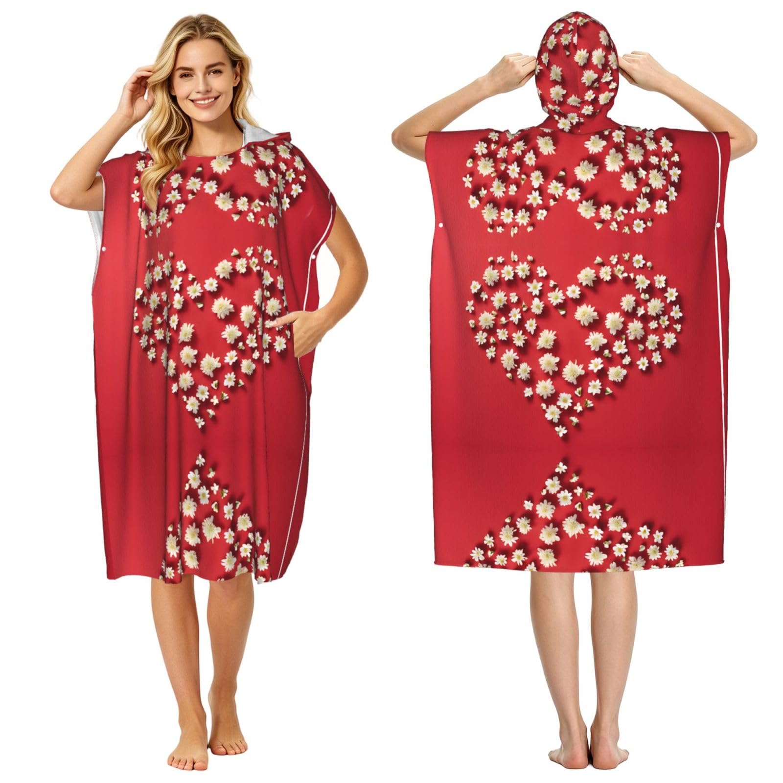 Poncho à capuche microfibre pour se changer sur la plage après le surf
