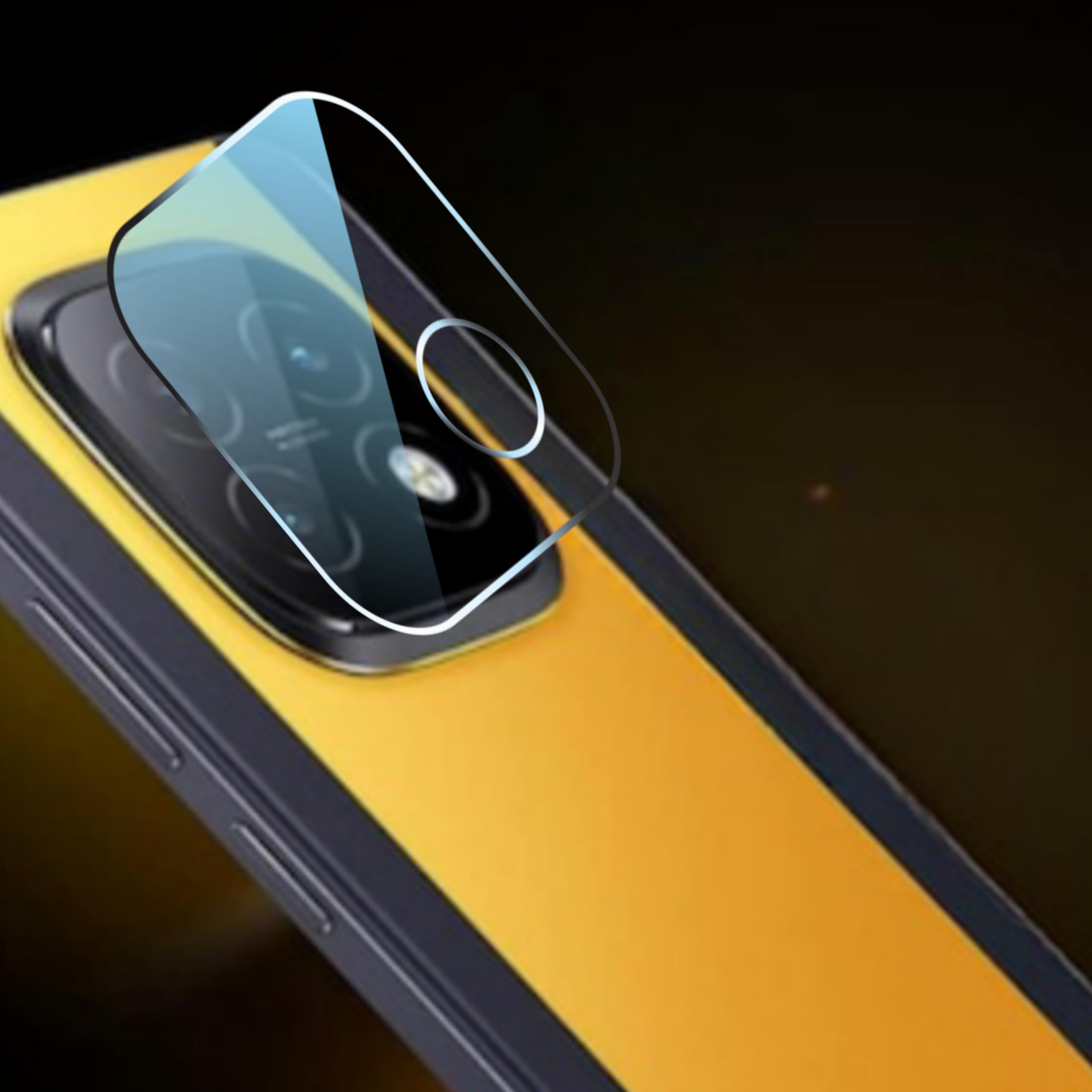 (Pack of 2) BEST COMBO Camera Guard Protector For Realme narzo 70 Turbo 5G back Camera Lens Screen Protector 3D Anti Shock/Anti-Scratch/Clear tempered glass