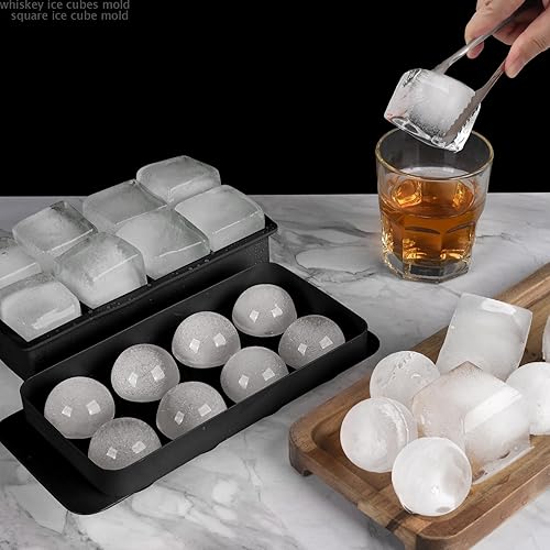 Miniatura 3 de Molde para cubitos de hielo de whisky, 16 helados, 2 pulgadas, fácil liberación, molde para cubitos de hielo de whisky, molde cuadrado para cubitos