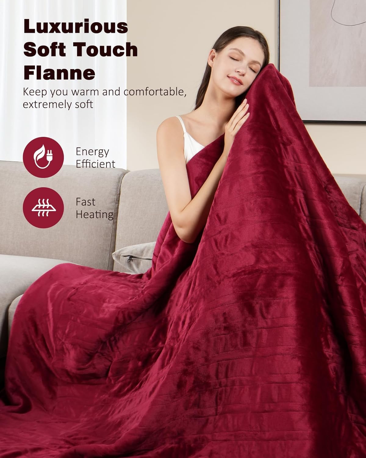 Amazon.com: Yokimisu Heated Blanket Throw, Wearable Heated