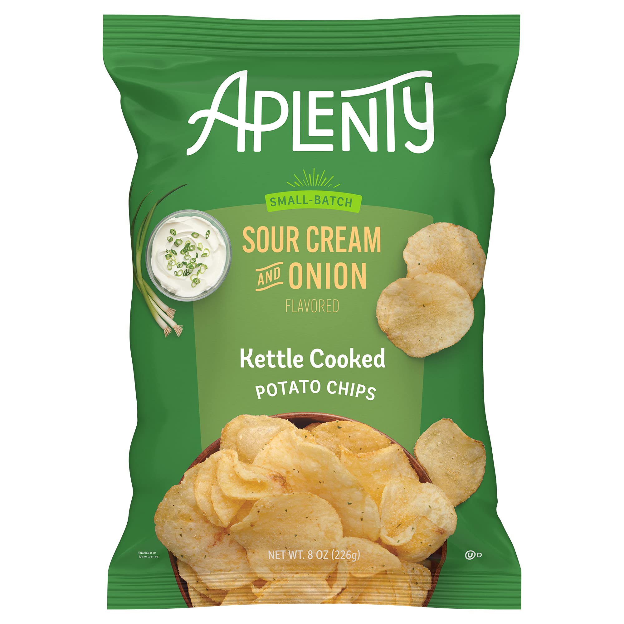 Aplenty Sour Cream and Onion Kettle Cooked Potato Chips 8 Oz