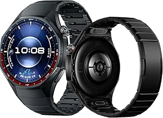 [JUSUTEK] 高級 業界新登場 コンパチブル HUAWEI GT6 Pro 46mm 専用 軽量チタン合金時計バンド ベルト チタン合金ス スマートウォッチ 工具不要の取り外し ボタンクイック分解 耐摩耗性 耐スクラッチ性 アレルギー 抗菌 腐食防止 腕時計バンド 交換 金属 メタル 重量を50%軽減 【バンド単品】 文字盤は展示用