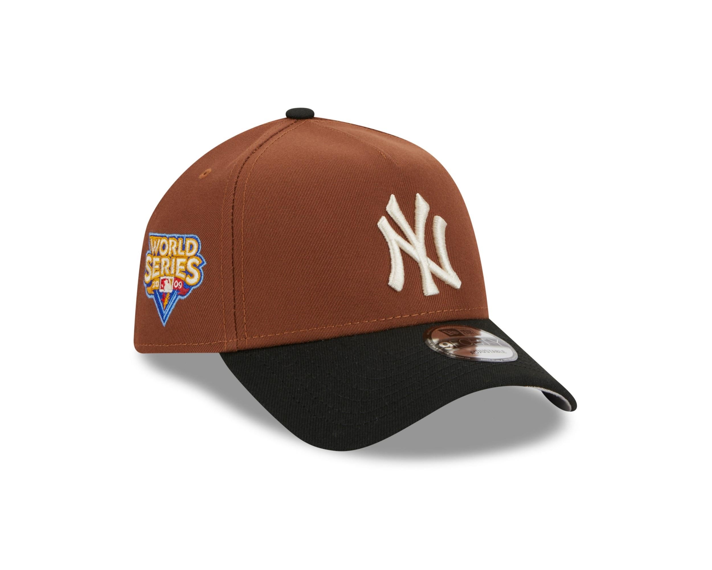 New Era New York Yankees MLB Harvest World Series 2009 Brown Black 9Forty A-Frame Snapback Cap - One-Size