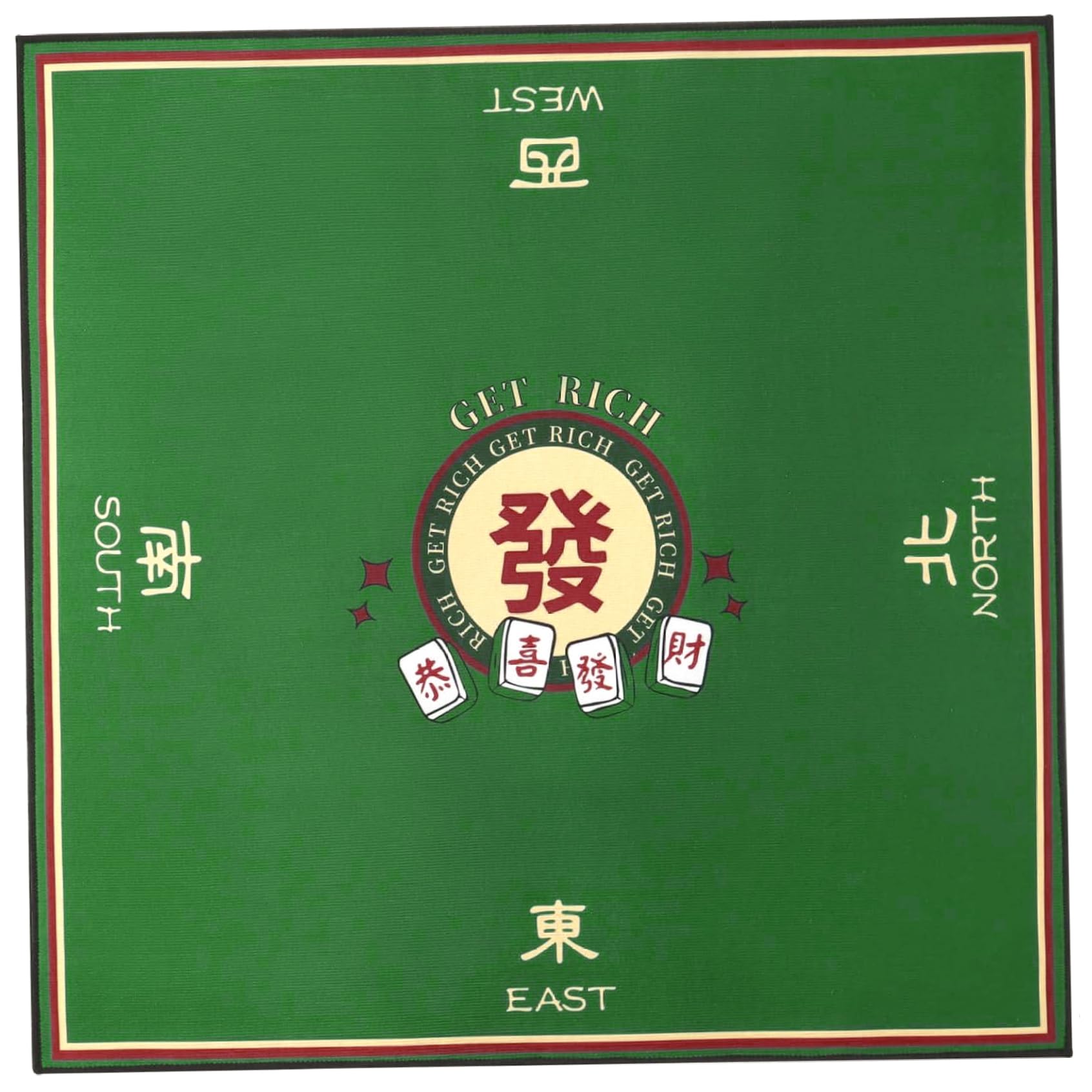 Xweptuy Mahjong Mat, 32x32 Inch, Green, Noise Reduction, Non-Slip, Portable, For Mahjong, Poker, Card & Tile Games, Ages 12+