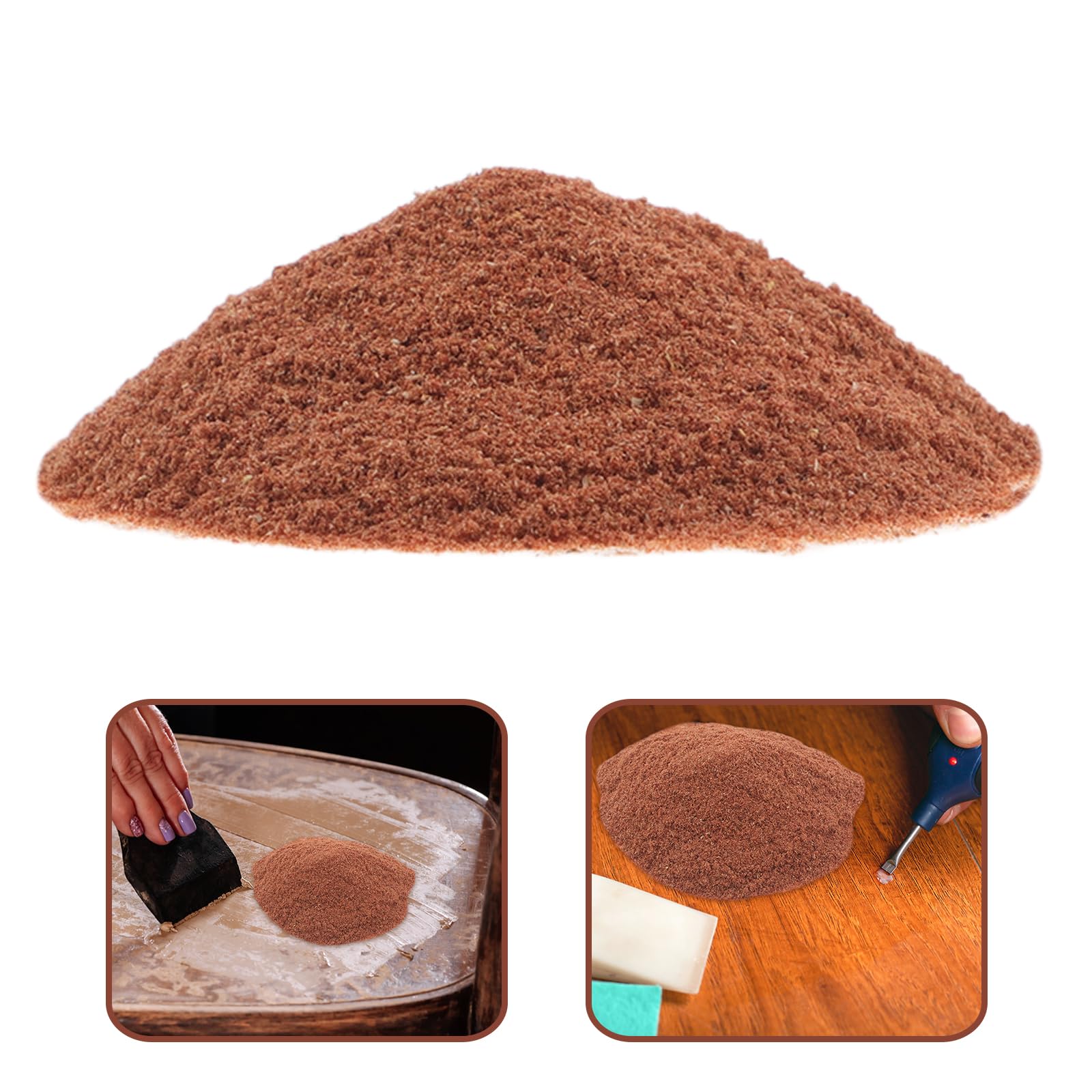 Stucco Riparazione Legno Rosso 500g Trucioli per Mobili | Riempitivo per Fori e Crepe, Adatto a Sedie Lignee e Lavori Fai da Te, Verniciabile