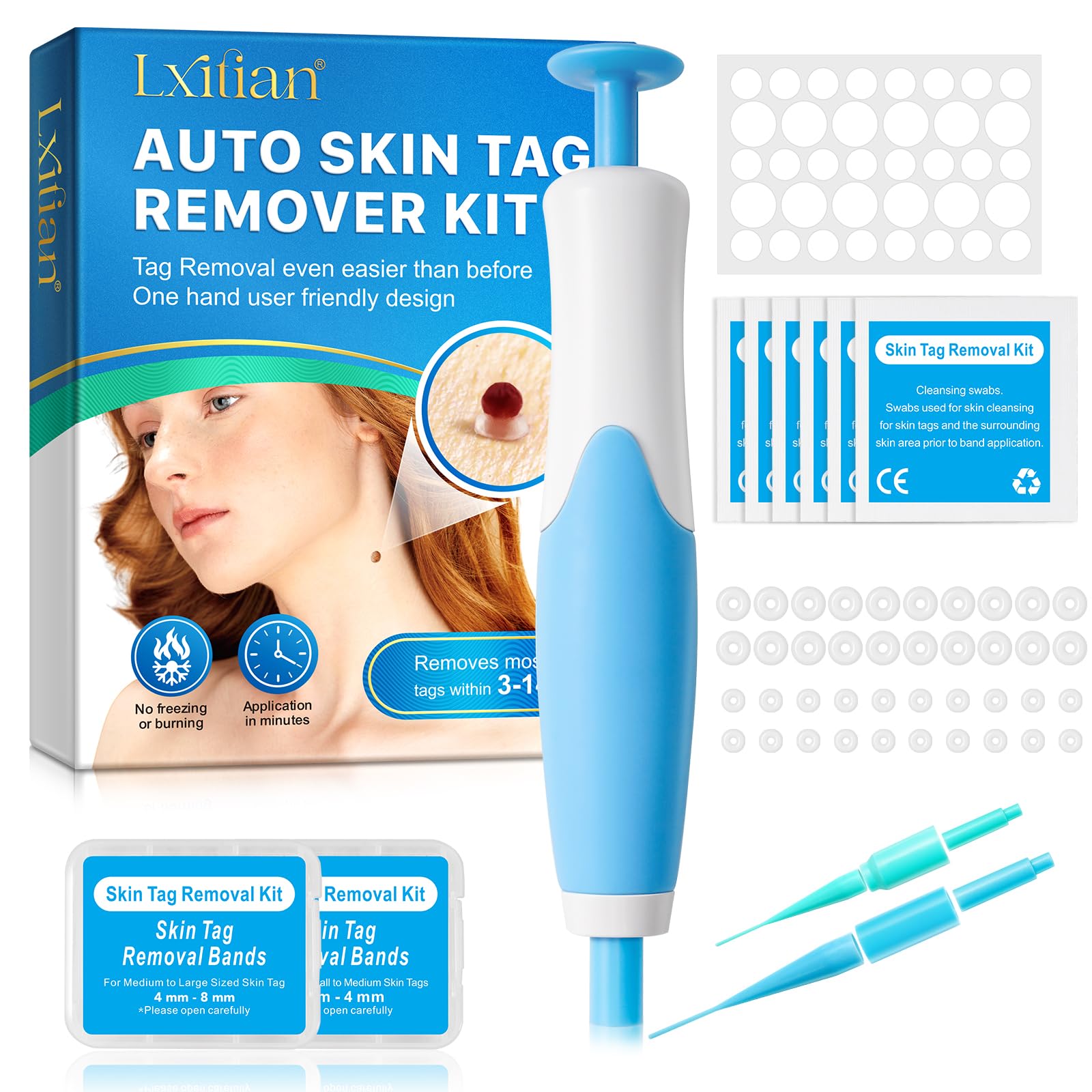 Auto Skin Tag Remover Kit, Remove Skin Tags Yourself,Gerät Schnell Wirkendes Gerät Zum Entfernen Für Kleine Bis Große Hautmarken Für Alle Körperteile