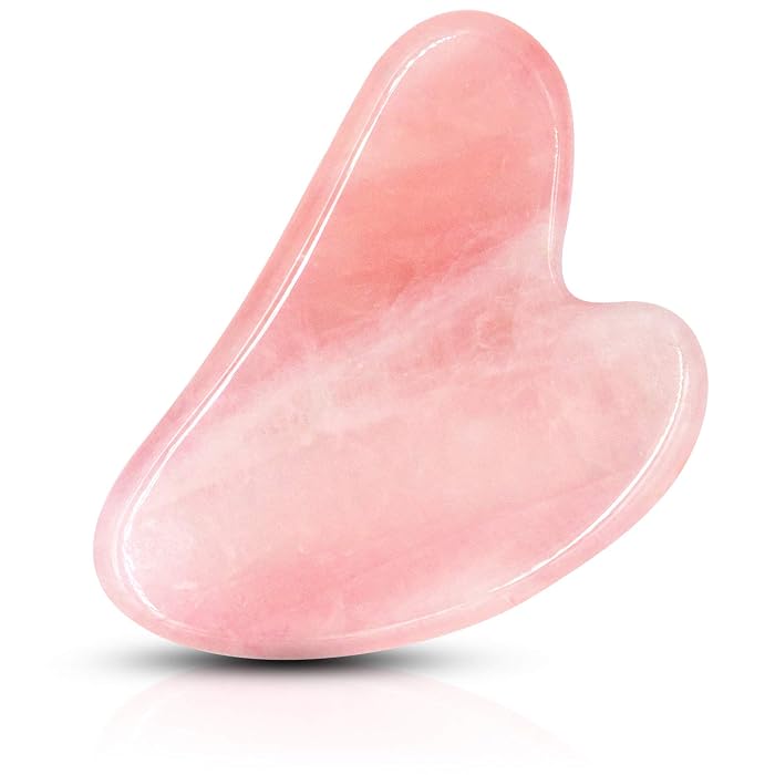 Rose quartz gua sha stone