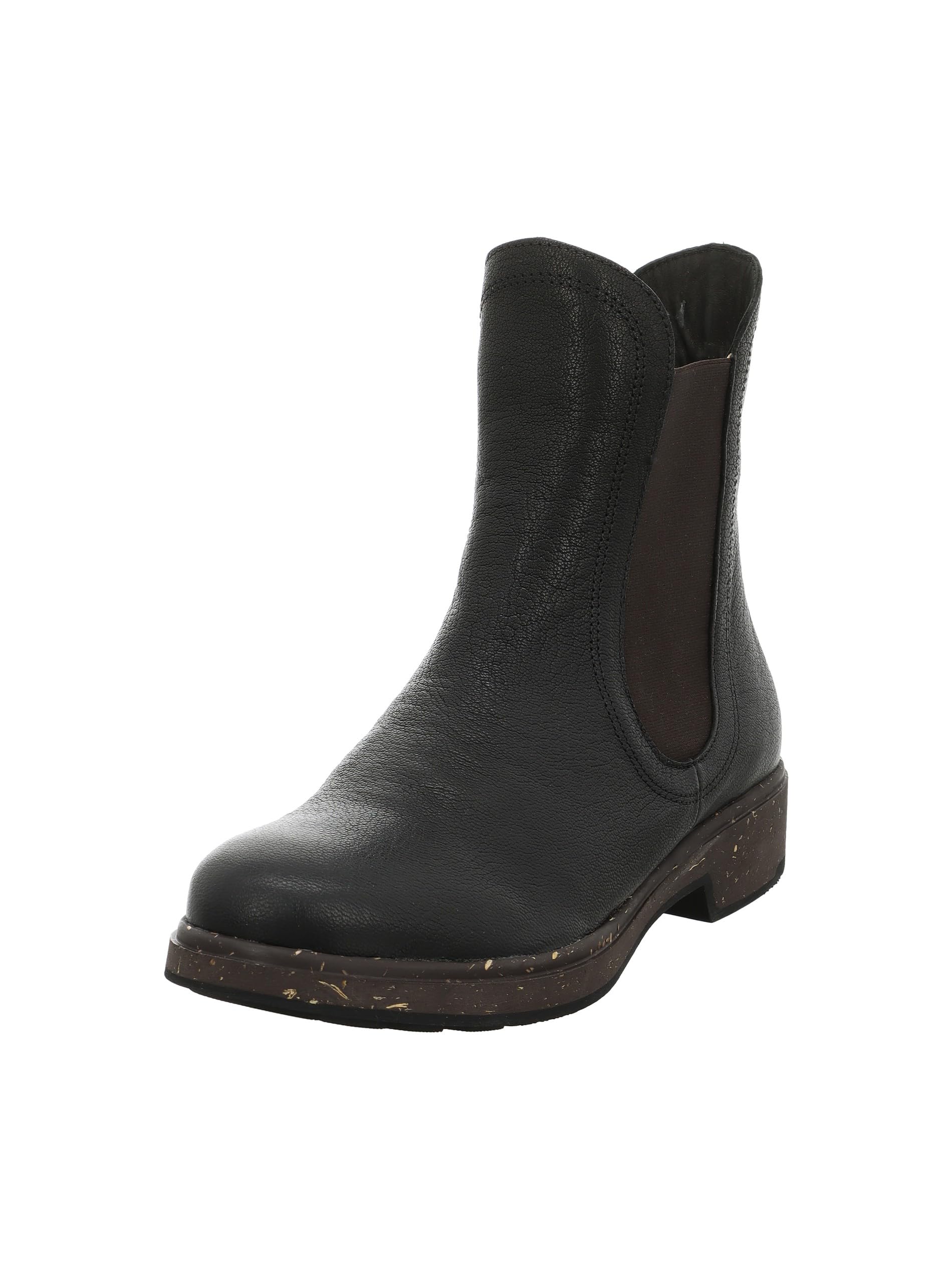 Think! Women's Cogita_3-000039 Sustainable Lightly Lined Ankle Boots, Black 0000, 39.5 EU