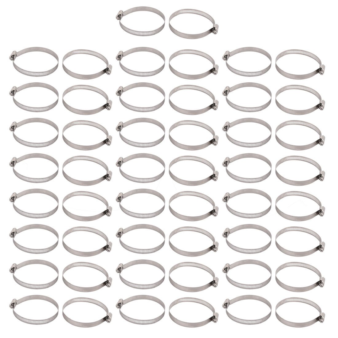 Aexit 50pcs 68mm to 92mm Clamping Range 12mm Width Metal Hose Clamp Silver Tone (9a11966d14c6ba763f6672a31c22996c)