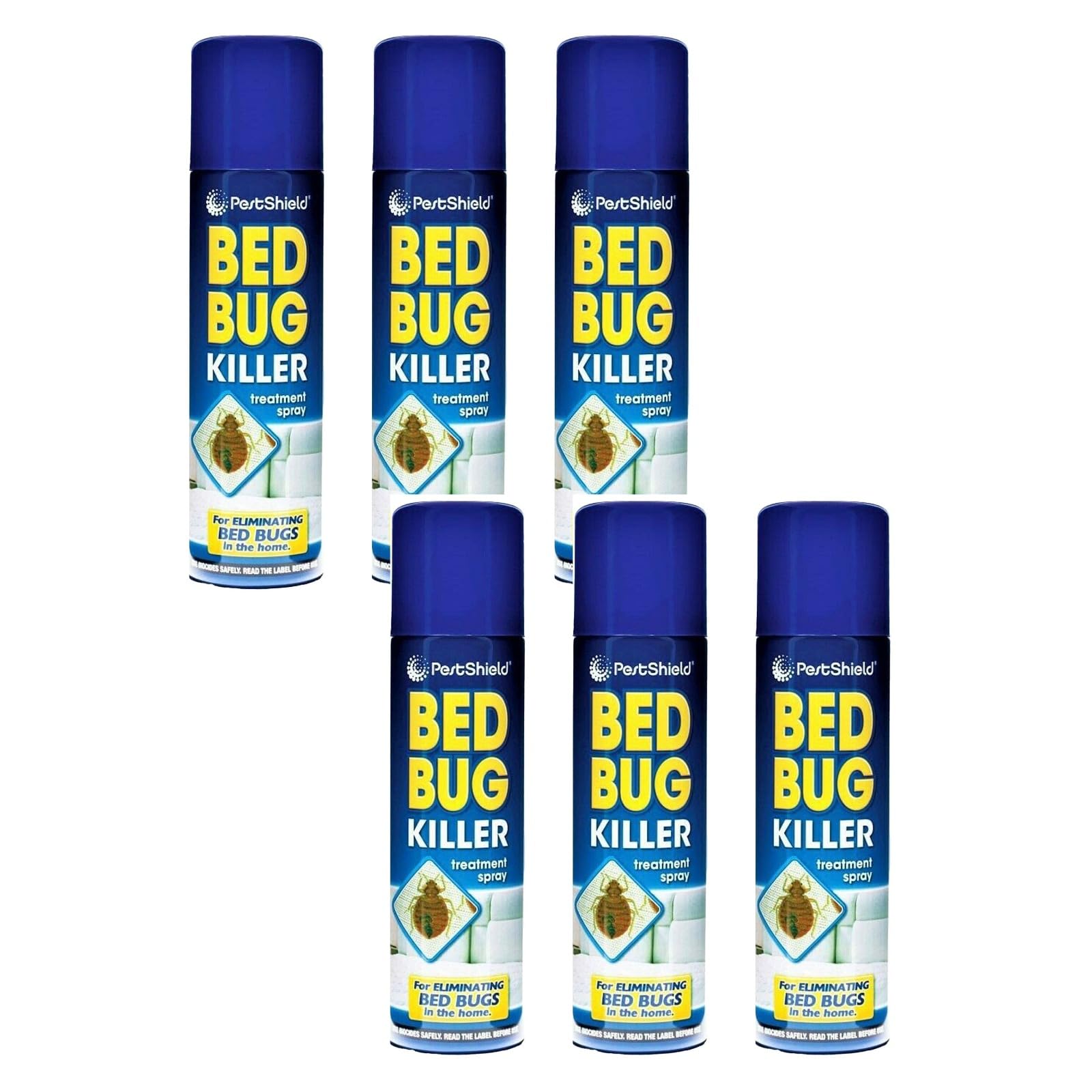 YSAMAX Bed Bug Killer Spray, Perfect for Eliminating Bugs, Ideal for Mattresses, Carpet, Bedding, and Furniture, Bug Treatment Spray, Long-Term Protection, 200ml, (6 Pcs)
