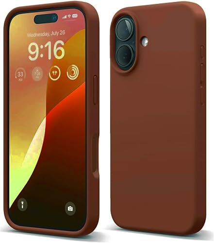 Shockproof Slim Silicone Case Compatible with iPhone 17 (6.1 Inch) – Soft TPU Protective Cover, Anti-Scratch, Lightweight, Flexible, Full Body Protection (Arabian Spice)
