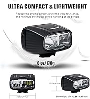 Vista 5 de Bike Lights for Night Riding - Aidisun Front Bicycle Light with High/Low Beam 1000 Lumens LED Bike Headlight Rechargeable, Lightweight, Max 12 Hours