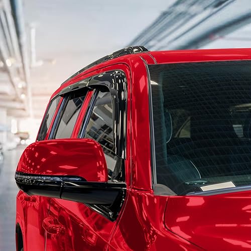 Miniatura 9 de Voron Glass Protectores de lluvia con cinta adhesiva para Toyota C-HR 2018-2024, deflectores de ventana, viseras de ventana de ventilación, 4 piezas