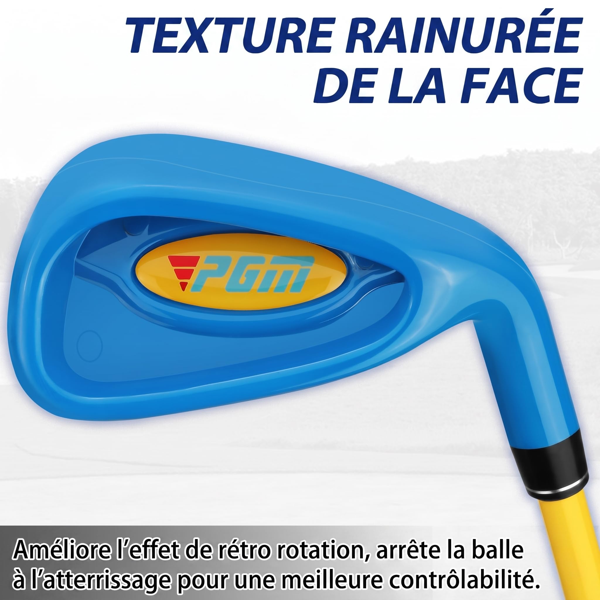 PGM Lot de 3 clubs de golf pour enfants – Peut frapper des balles – Clubs bois, fer et putter – Idéal pour les débutants garçons et filles – Ensemble d'entraînement