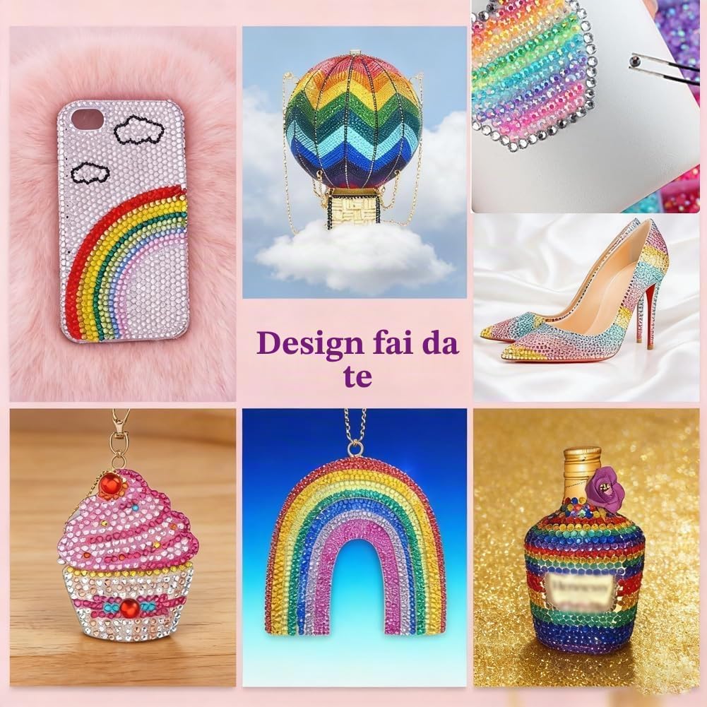 Bedazzling Kit con colla, 40 colori, 40000 pezzi, strass Bedazzle per artigianato e fai da te