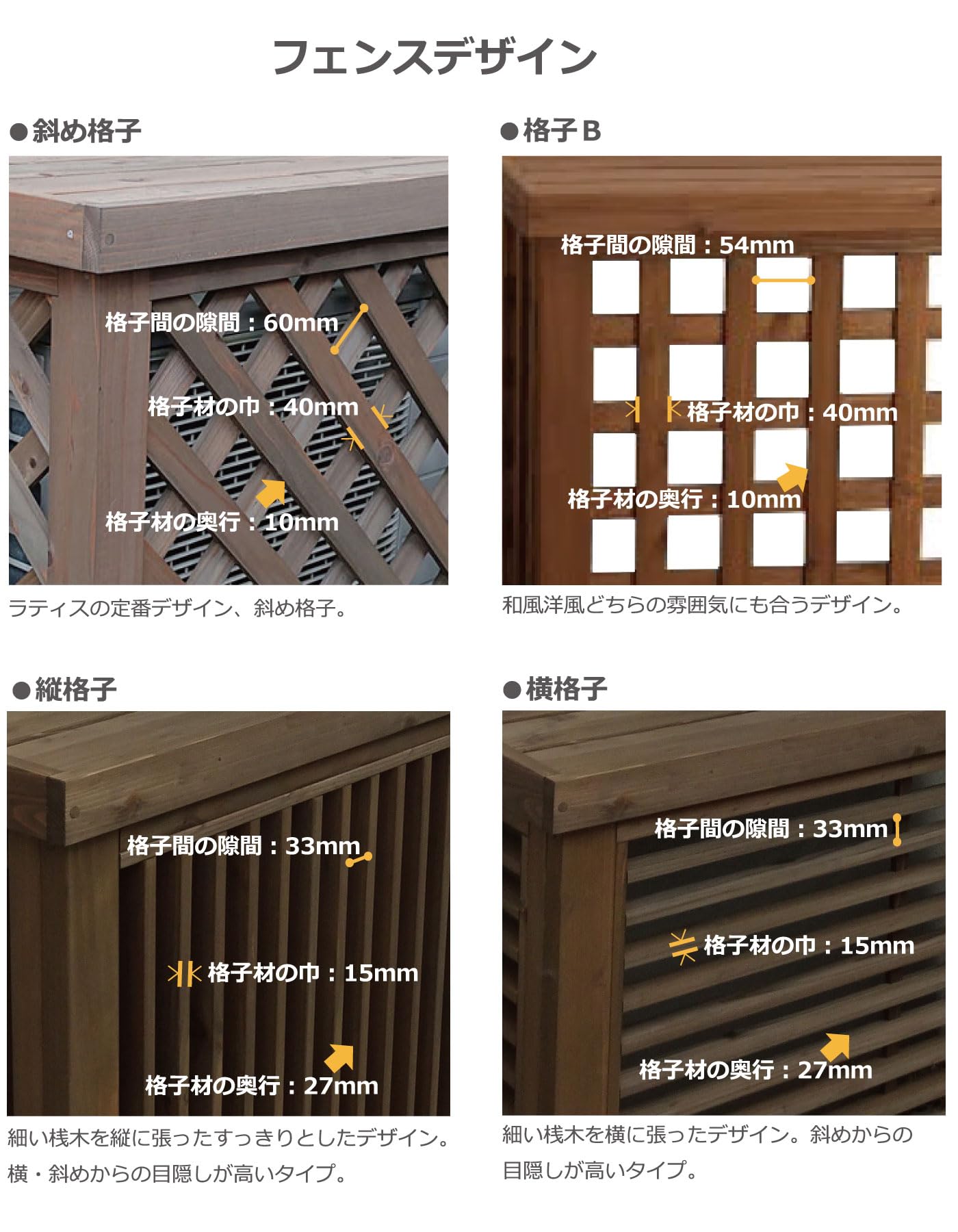Amazon | WOODPRO エアコン室外機カバー 縦格子 幅内寸120cm 高さ内寸