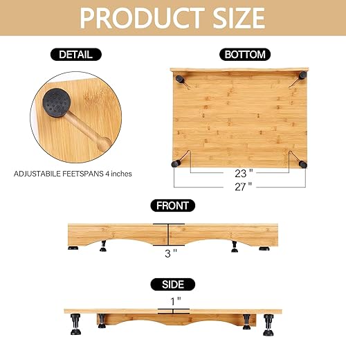 Miniatura 4 de Tabla de cubierta de estufa para estufa de gas, tabla de cortar elevada con patas y ranuras para jugo, cubierta de estufa ajustable para estufa de