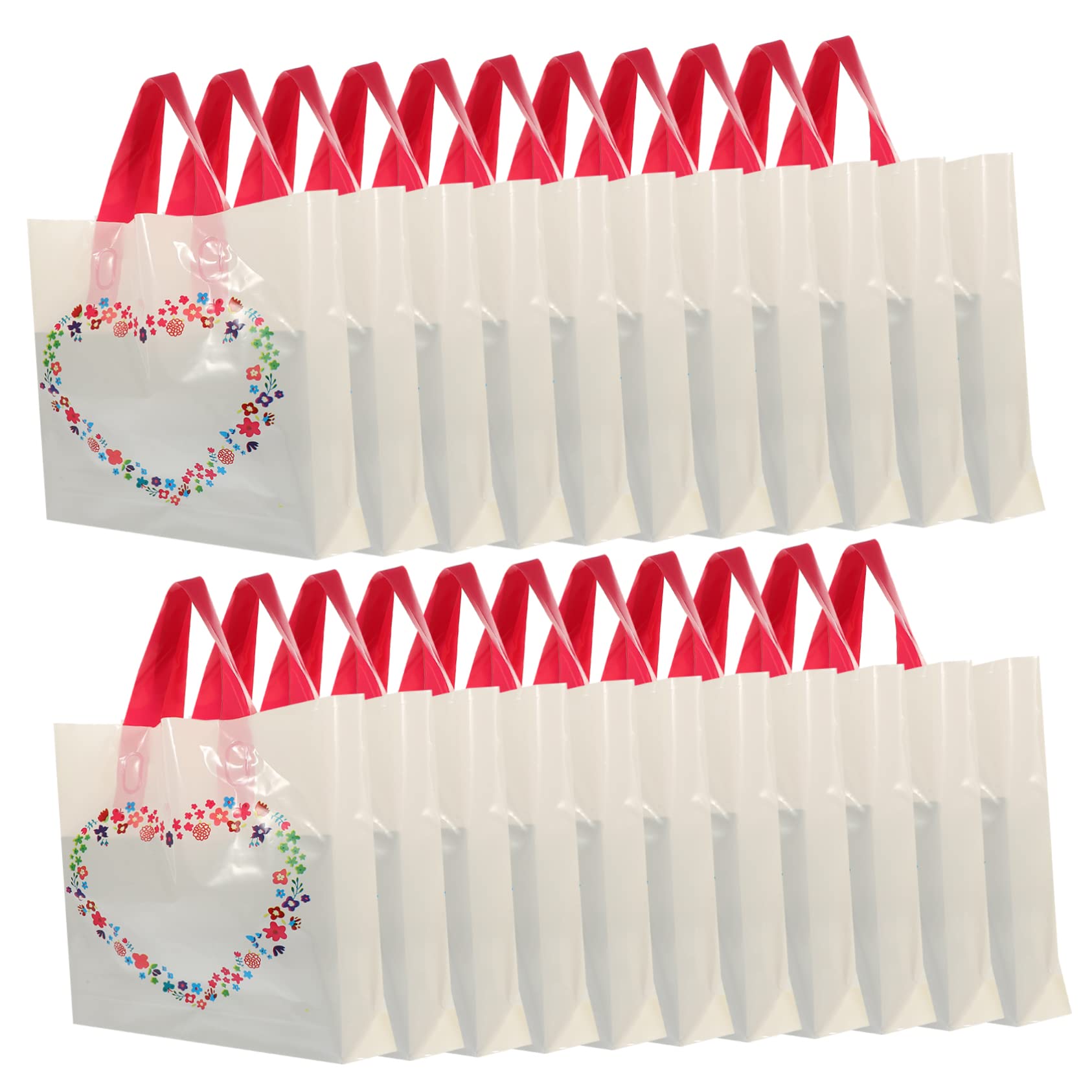 Kunststoff Geschenkbeutel 50 Stück, Tragbare Verpackungsbeutel