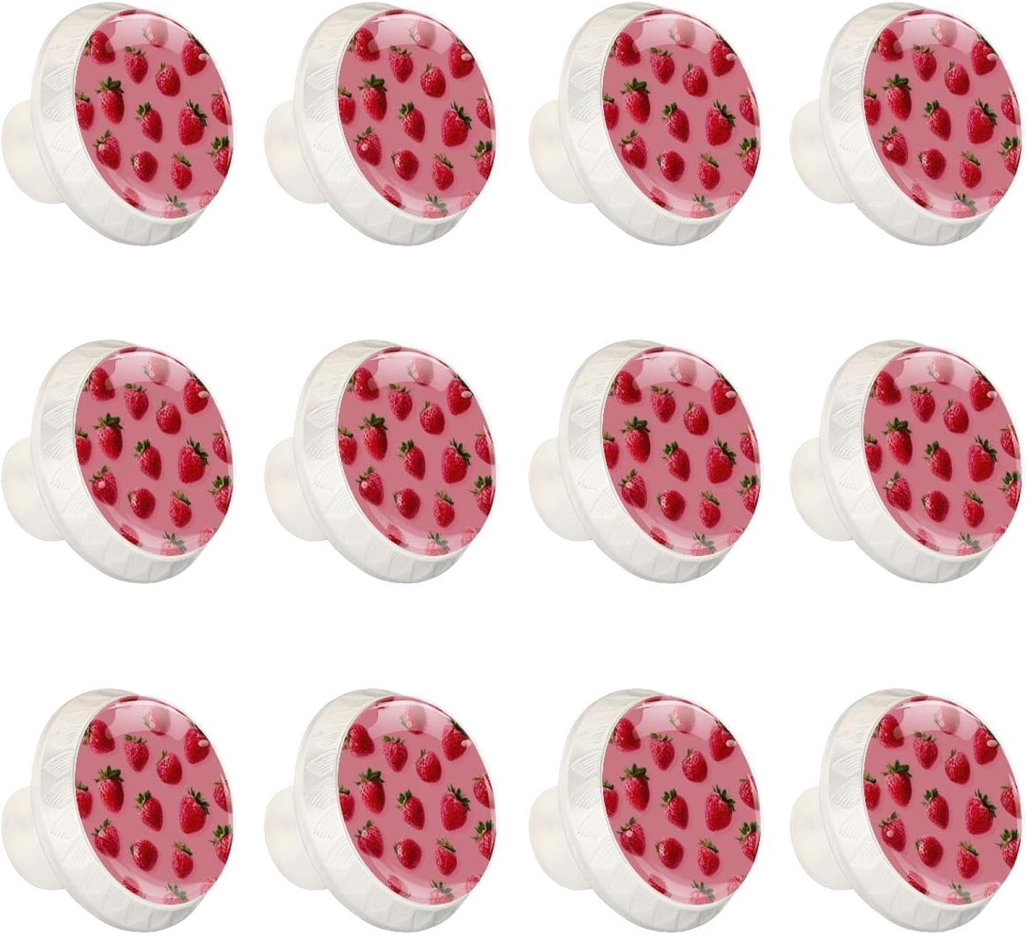 Black Retro Beige Ethnic Pattern (7) Decorative Cabinet Knobs with Screws, Glass Drawer Knobs for Kitchen Bathroom Furniture