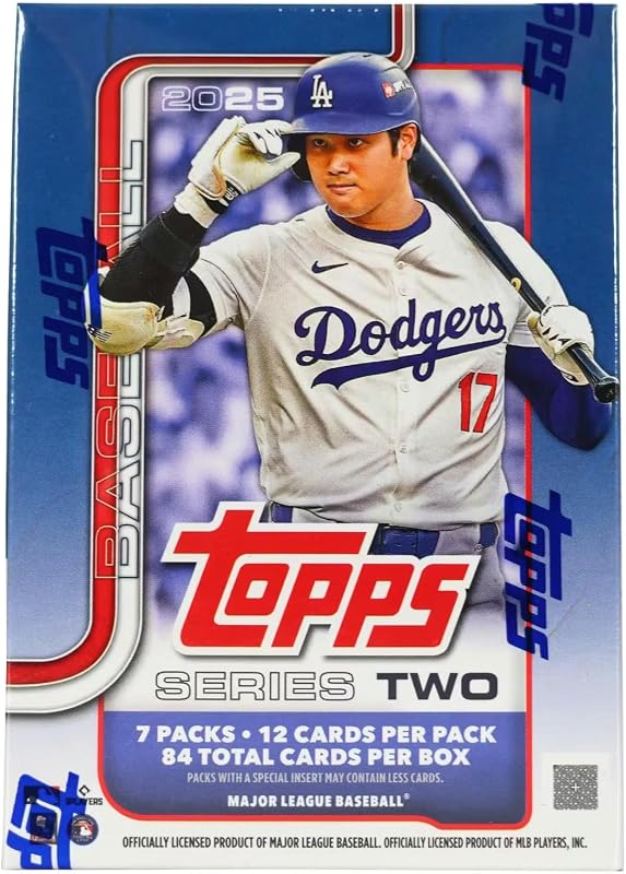 Caja de tarjetas coleccionables Topps Series 2 Baseball Blaster 2025 (7 paquetes por caja, 12 tarjetas por paquete)