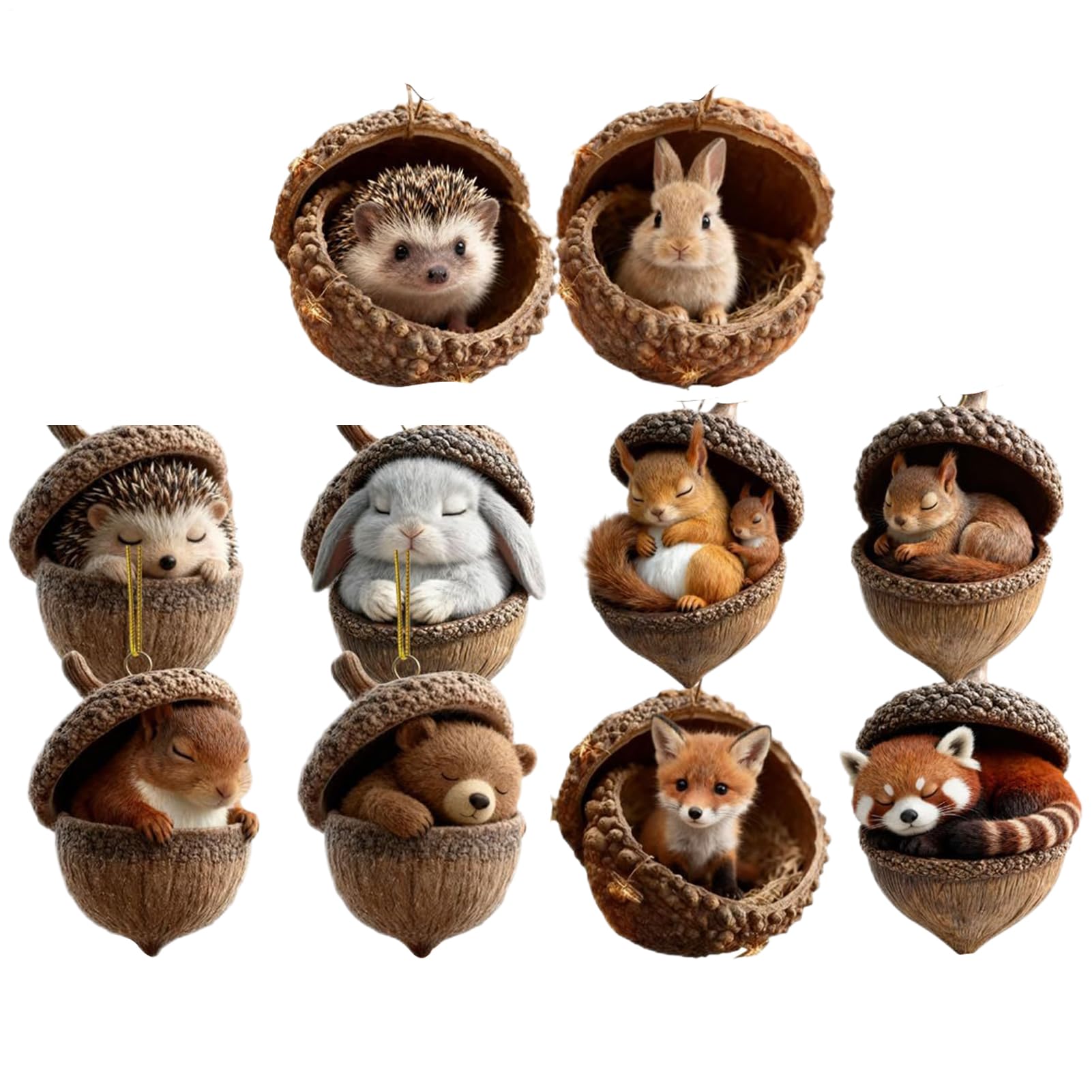 Décoration de sapin de Noël à offrir aux amis : 10 animaux en acrylique pour la maison