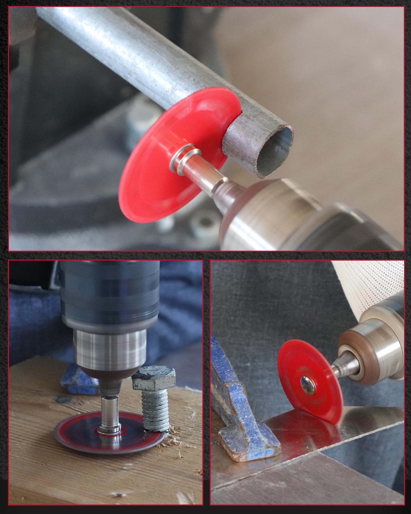 FOCSTOL Disco Corte para Metal - 5 piezas 40mm Disco Diamante Mini y 1 pieza Mango Redondo 3mm para Cortar Tubos de Hierro Delgados, Chapas de Hierro Finas, Pernos y Tornillos