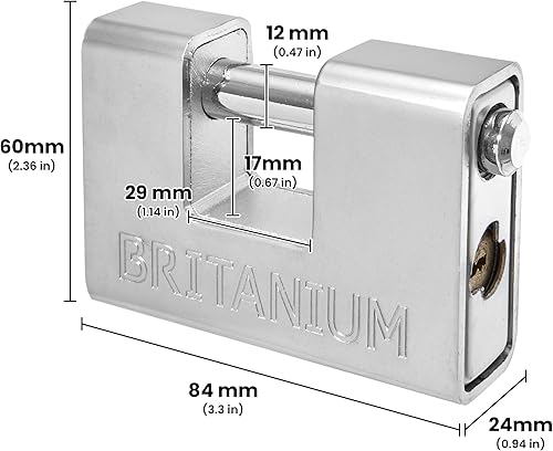 Miniatura 8 de Britanium BRP74 blindado Candado para contenedores de envío - Cilindro antitaladro - Cerradura resistente para unidad de almacenamiento,