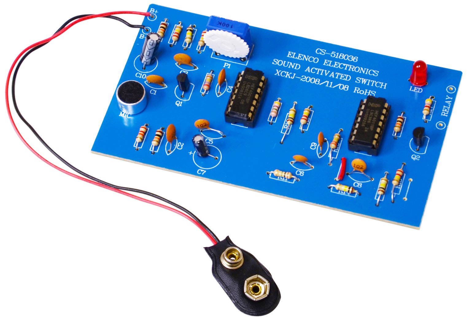 Sound Activated Switch Soldering Kit | Incuding Soldering Iron | Lead Free Solder | Great STEM Project | SOLDERING REQUIRED
