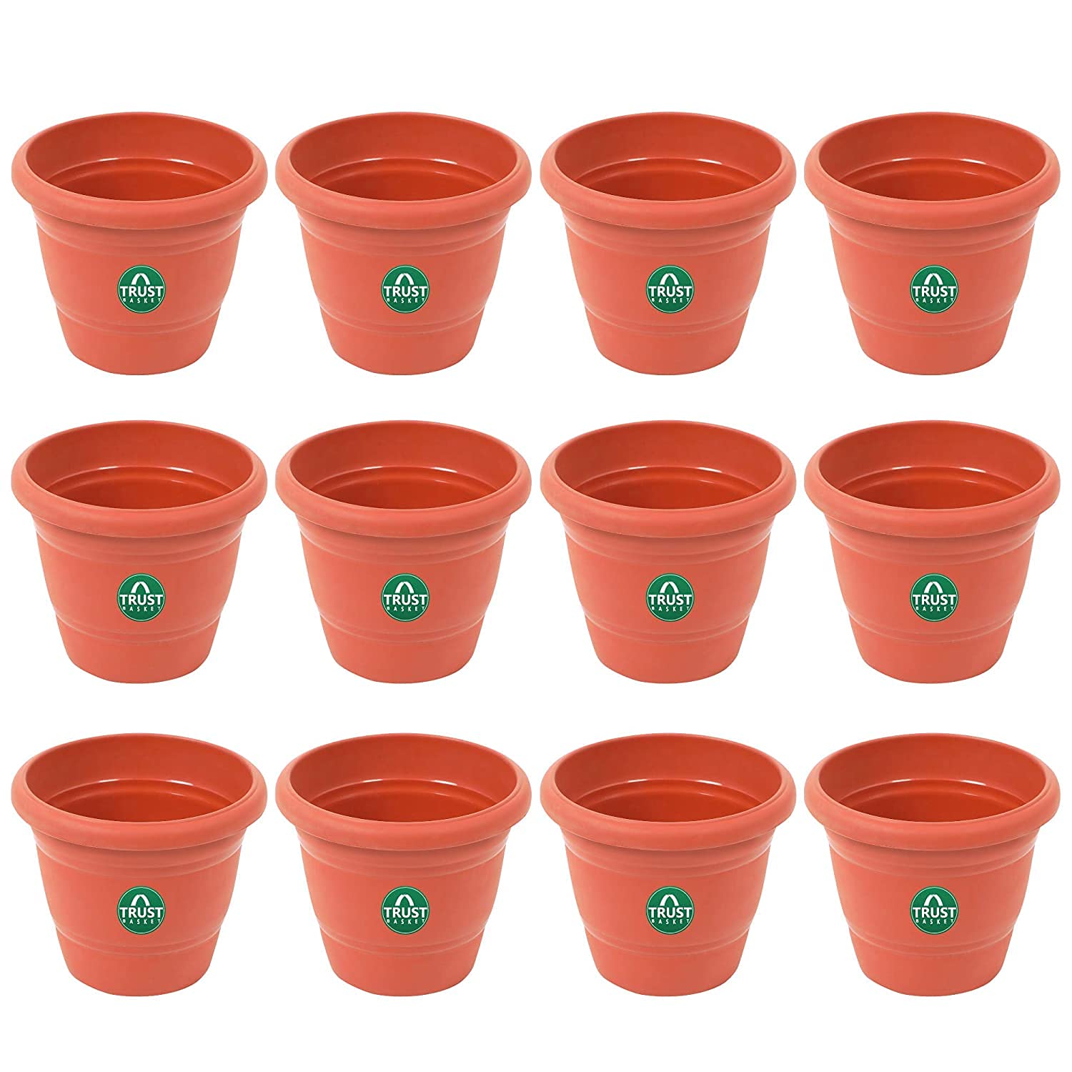 See full amazon price history chart for TrustBasket UV Treated Plastic Round Pot (12 Inches)-Terracotta Color-Set of 12 | Heavy Duty Highly Durable Plant Container Gamla for Indoor Home Decor & Outdoor Balcony Garden TrustBasket UV Treated Plastic Round Pot (12 Inches)-Terracotta Color-Set of 12 | Heavy Duty Highly Durable Plant Container Gamla for Indoor Home Decor & Outdoor Balcony Garden (B08281YG8X) Amazon Price History, Amazon Price Tracker