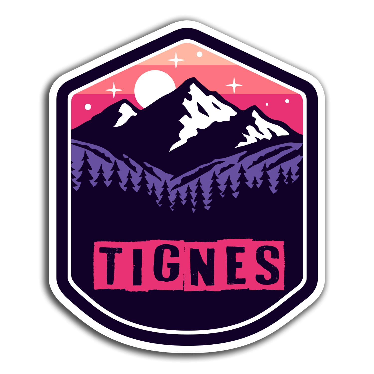 2 x 10cm Tignes Mountains Vinyl Stickers - Travel Sticker Laptop Luggage #23647 (10cm Tall)