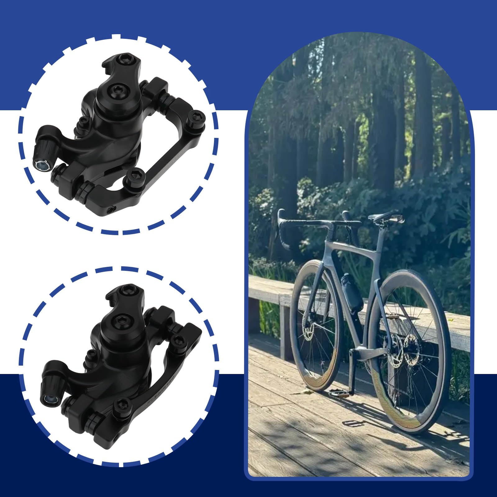 OTOTEC 1 paio di freni a disco per bicicletta freno a disco meccanico F160/R140 pinza anteriore F180/R160 pinze posteriori per mountain bike, bici da strada e fuoristrada