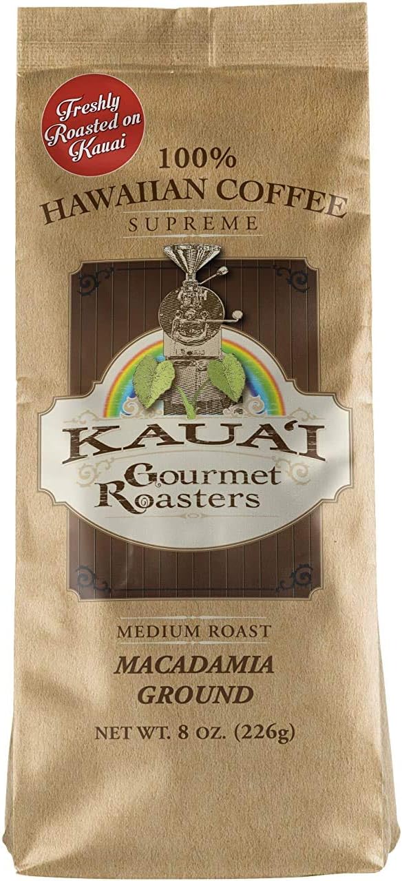 Macadamia Nut Whole Beans Coffee, Medium Roast Coffee Beans of Macadamia Nut with Maple Syrup Taste Notes, Coffee Beans for Espresso Machine (8 oz Bag)