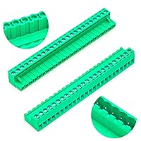 Vista 15 de Tcenofoxy - Conector Phoenix macho y hembra de 0.200 in 2/3/4/5/6/7/8/9/10/11/12/13/14/15/16/18/20/24 pines Phoenix Connector sin soldadura verde