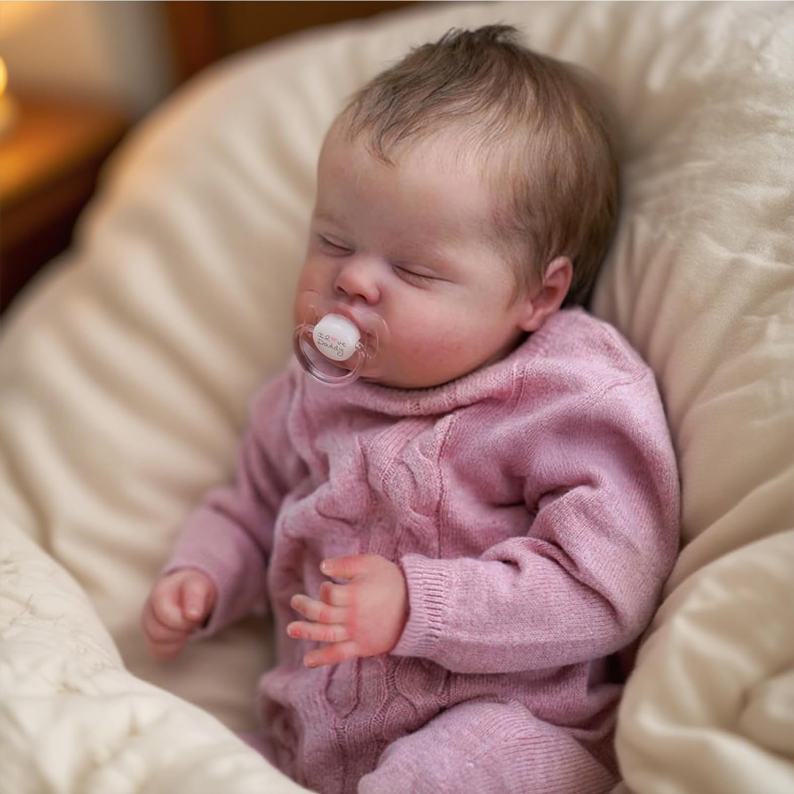 Realistyczna lalka Reborn Baby 20 cali 45 cm, śpiąca lalka noworodka dla dziewczynki, miękkie ciało z winylowymi kończynami, z akcesoriami, od 3 lat