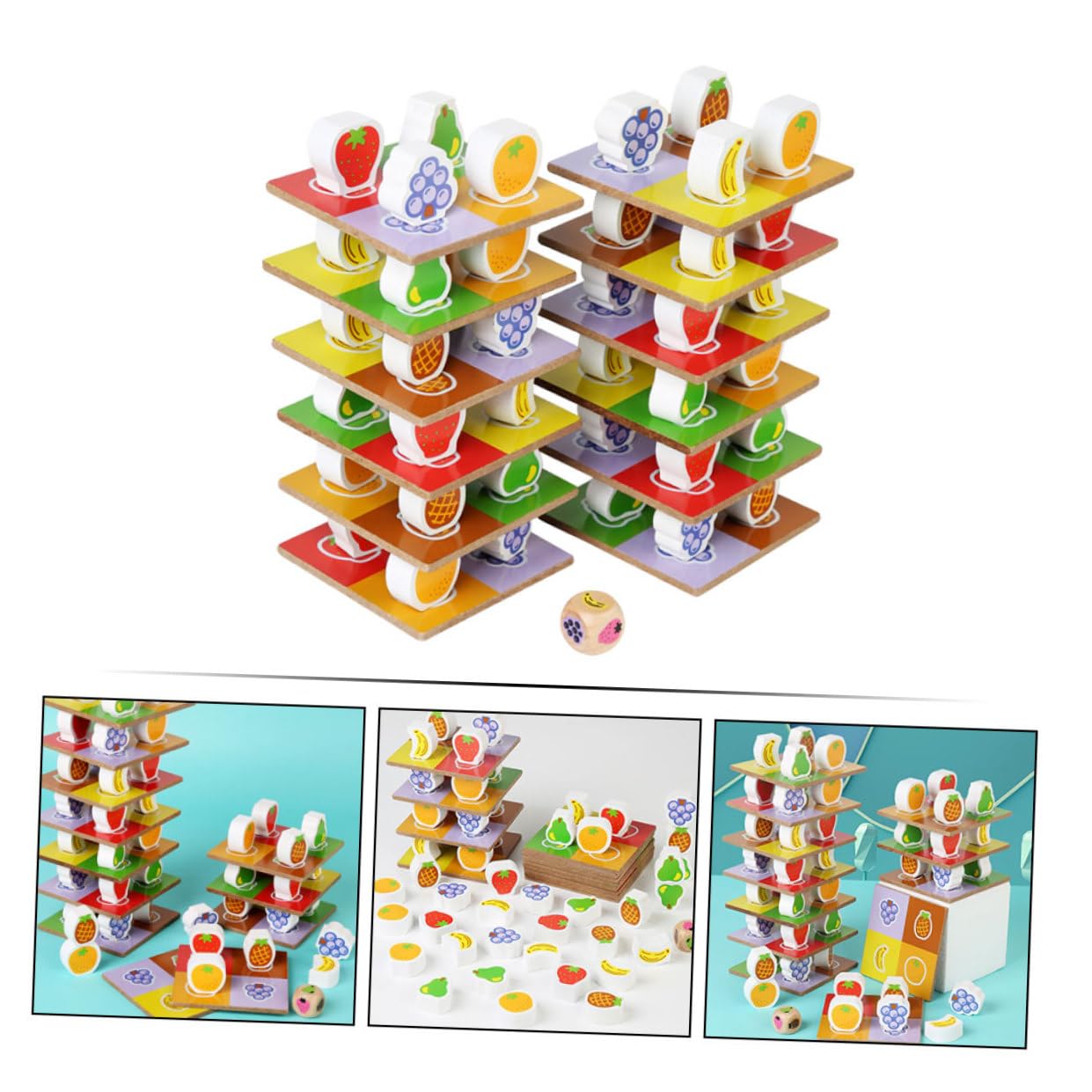 Bloques de Madera Apilables, 1 Juego, Juguete Infantil