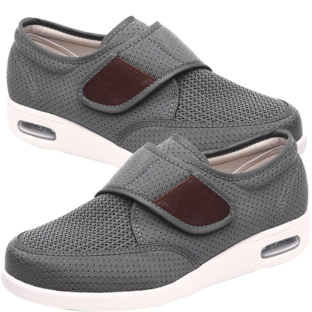 Scarpe con Strappo Uomo pianta Larga Donna per Diabetici Extra Larghe Ortopediche per Piedi Gonfi Regolabili Allevia Dolore