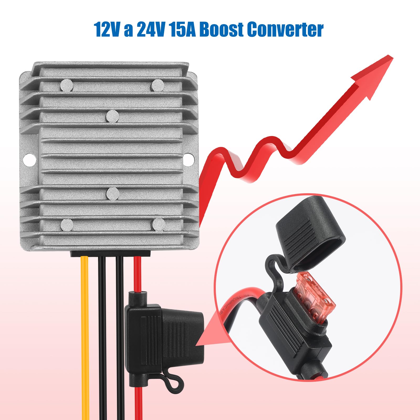 Step up 12 V a 24 V 15 A 360 W Boost Volt 12 V a 24 V 15 A dc dc converter Trasformatore Alimentatore Regolatore Limitatore Convertitore di tensione Raddrizzatore
